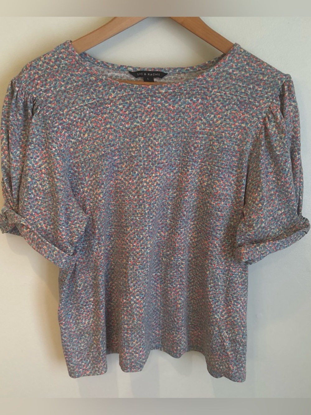 Zac & Rachel Multicolor Floral Short-Sleeve Puff Top